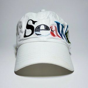 2015 Women's White Sea World Hat Adjustable Strap
